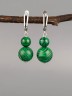 Серьги «Дарина 2» иск. малахит нс-8003а