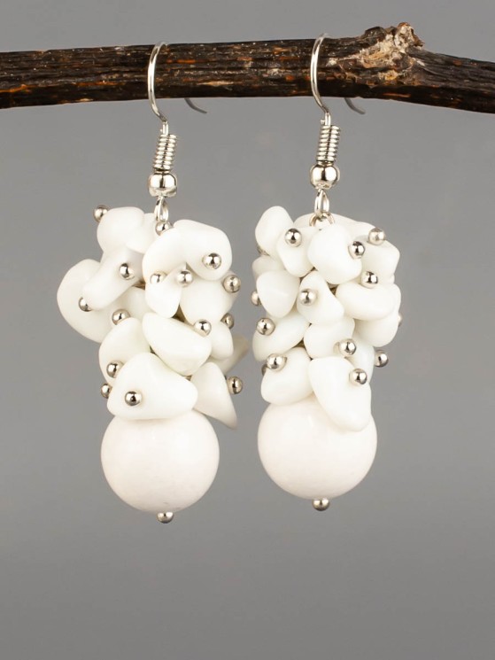 Серьги из кахолонга "Созвучие" 03-1573