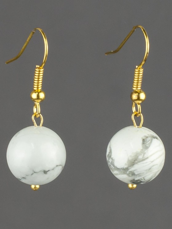 Серьги "Классика 12" турквенит с8513