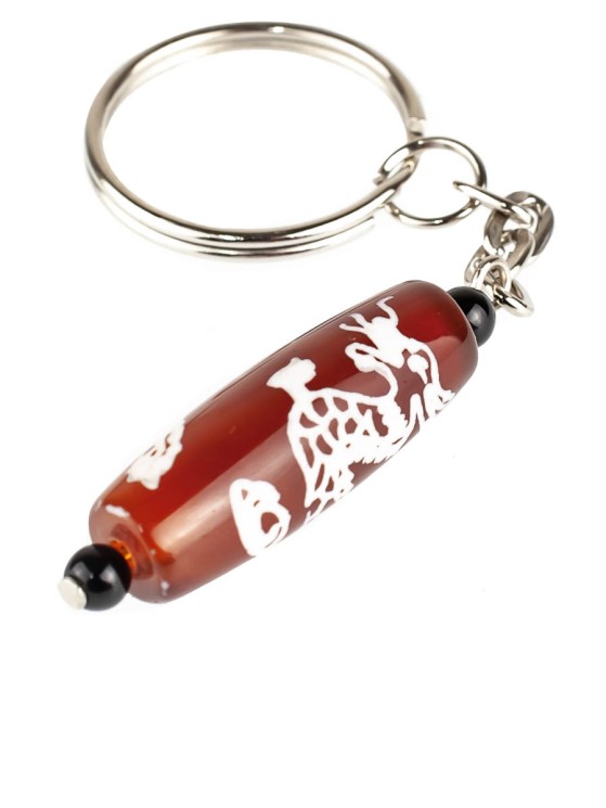 Брелок из сердолика "Дзи Дракон" БРК-891