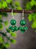 Серьги из им. малахита "Гармония" 03-1621