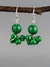 Серьги из им. малахита "Гармония" 03-1621