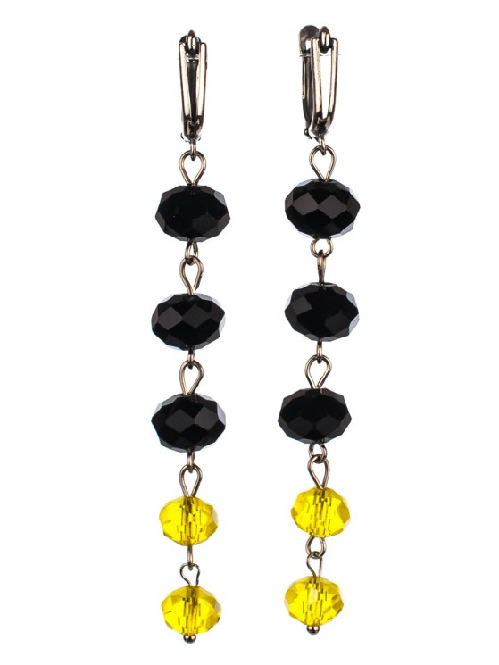 Серьги из хрусталя "Ручеёк" с9861