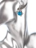 Серьги из иск. бирюзы "Клементина" сг-989-БРГ