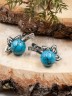Серьги из иск. бирюзы "Клементина" сг-989-БРГ