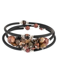 Браслет из родонита "Мелодия" 02-1019