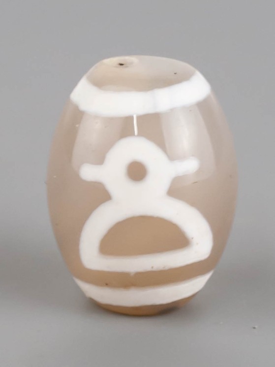 Бусина из агата "Дзи Бог богатства Кубера" пдв-1013