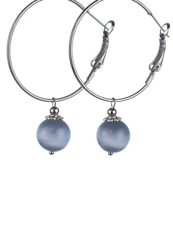 Серьги из кошачьего глаза "Самба" 03-1444