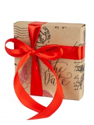 Набор для упаковки подарка - подарочная коробка 12х12х3,5 см 5 шт. УП-291